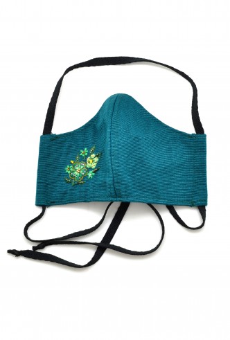 Embroidered Green Mask